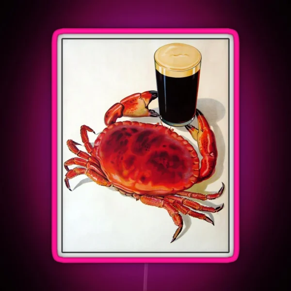 Even Crabs Love Guinness RGB Neon Sign