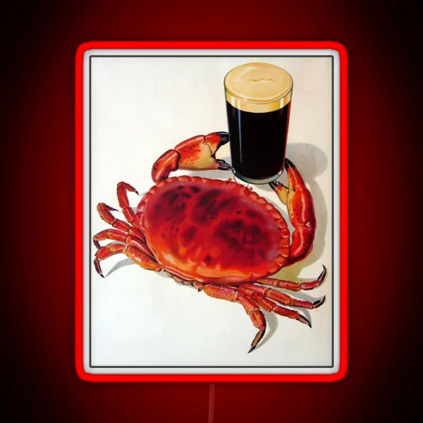 Even Crabs Love Guinness RGB Neon Sign