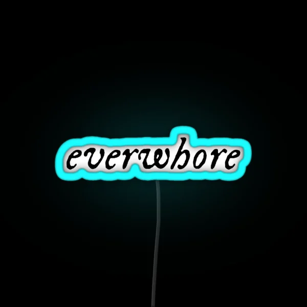 Everwhore Evermore Inspired Wall Art Home Decor HECKINFAROUT RGB Neon Sign