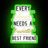 Whimsical Home Decor Neon Sign For Blonde and Brunette Sisters Friendship