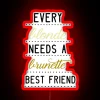 Friendship knows no hair color in vibrant neon glow
