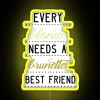 Add a trendy brunette friend to your blonde space decor.