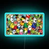 Bold colorful Everybirdy pattern 2023 design RGB neon wall art