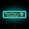 Vibrant Environmental Sign with Connectivity Message in RGB Neon Lighting