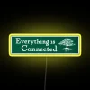Eco-friendly RGB LED signs promoting unity and environmental awareness slogans