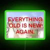 Vintage Revival Neon Sign Art with Retro Colorful Lighting Accents