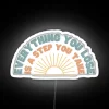 Customizable Inspirational LED Sign with Vibrant RGB Color Changing Neon Accents