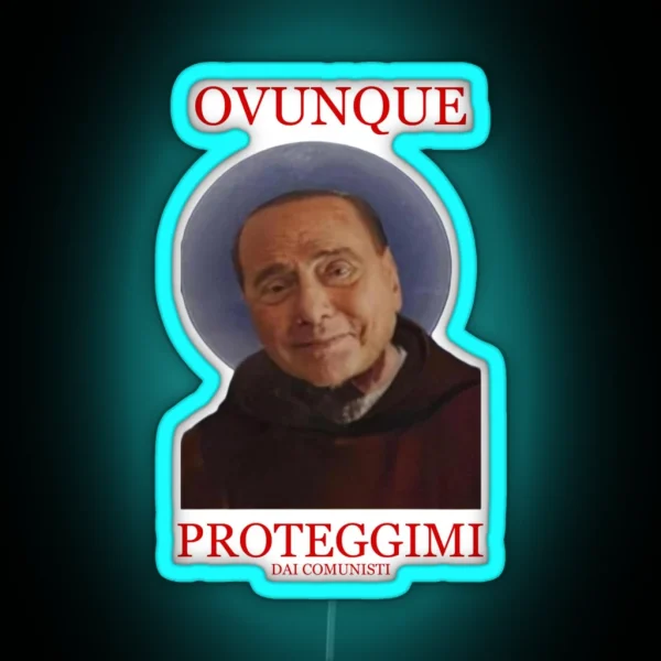 Everywhere Protect Me From The Communists Silvio RGB Neon Sign