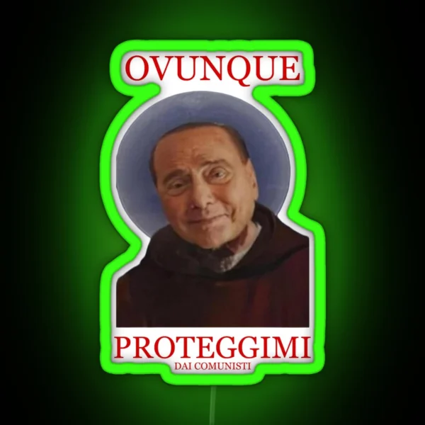 Everywhere Protect Me From The Communists Silvio RGB Neon Sign