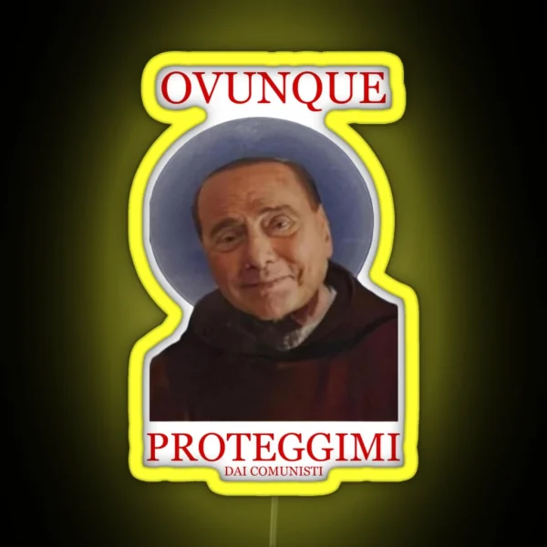 Everywhere Protect Me From The Communists Silvio RGB Neon Sign