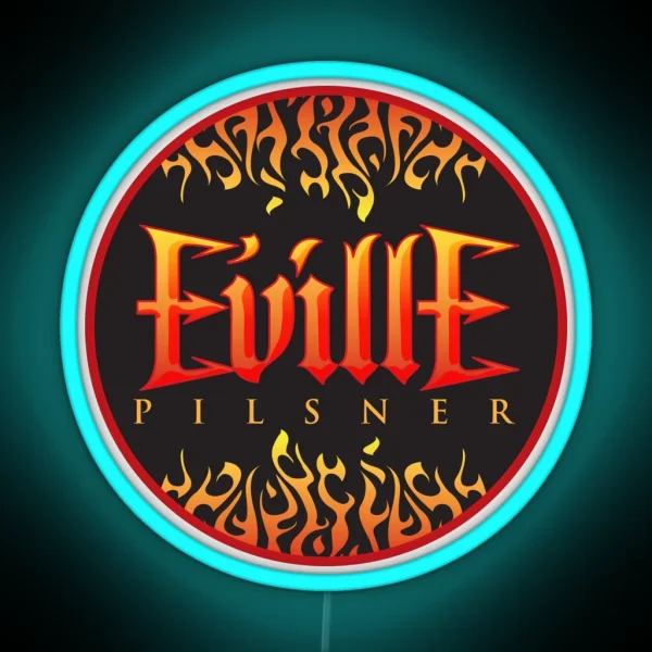 Eville Pilsner Circle RGB Neon Sign