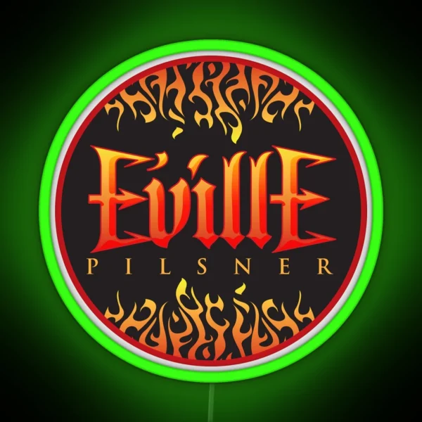 Eville Pilsner Circle RGB Neon Sign