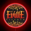 RGB Neon Sign: Eville Pilsner Circle Logo Illuminated Beer Bar Decoration