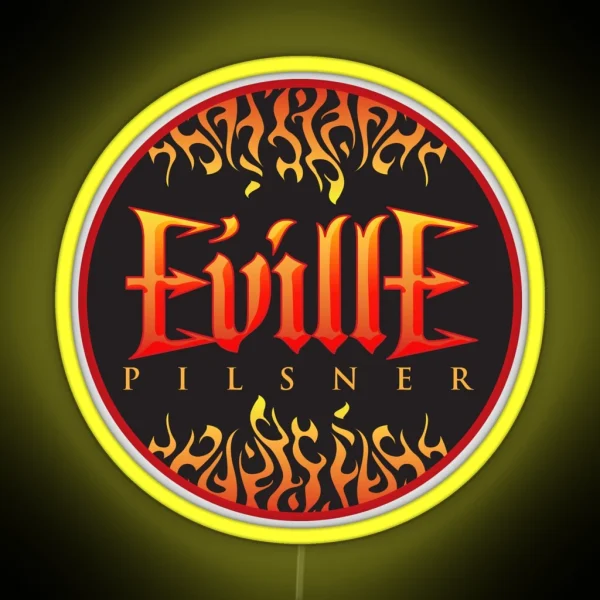 Eville Pilsner Circle RGB Neon Sign