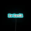Electric Retro Glow Neon Sign David in Bold RGB Colors