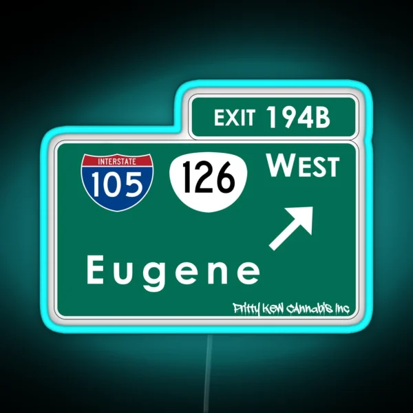 EXIT 194B Highway Sign RGB Neon Sign
