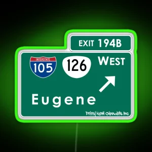 EXIT 194B Highway Sign RGB Neon Sign