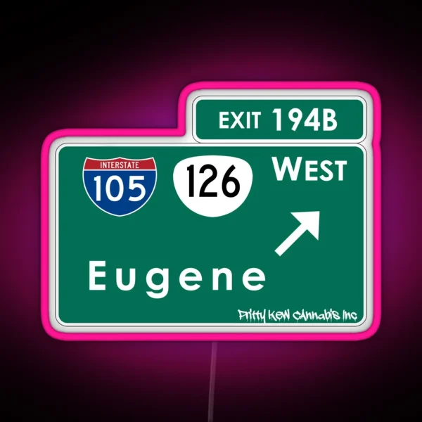 EXIT 194B Highway Sign RGB Neon Sign