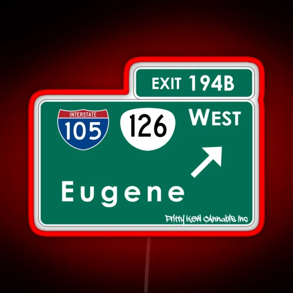 EXIT 194B Highway Sign RGB Neon Sign