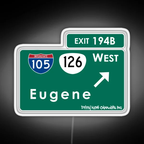 EXIT 194B Highway Sign RGB Neon Sign