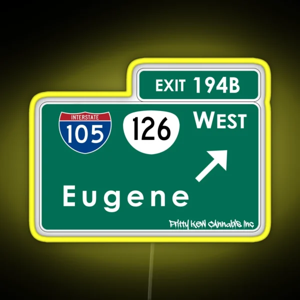 EXIT 194B Highway Sign RGB Neon Sign