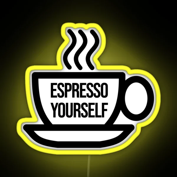 EXPRESS YOURSELF ESPRESSO RGB Neon Sign