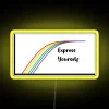 Brightly colored RGB LED digital canvas display art expression platform
