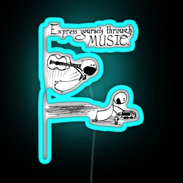 Express Yourself Through Music RGB Neon Sign