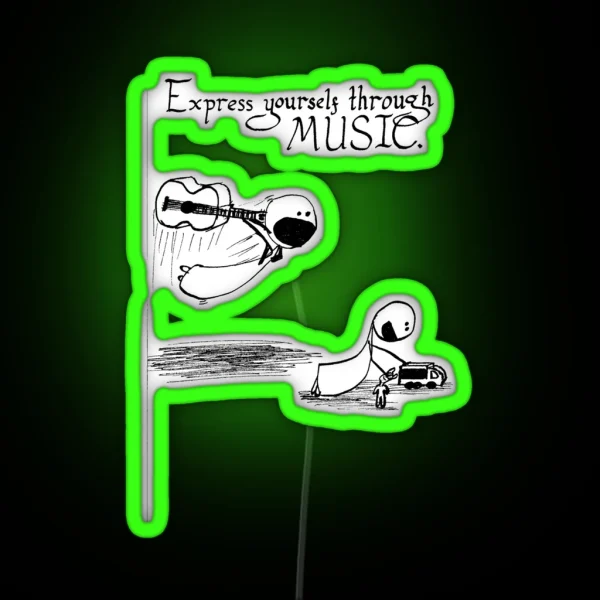 Express Yourself Through Music RGB Neon Sign