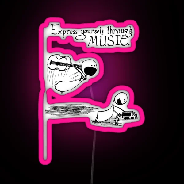 Express Yourself Through Music RGB Neon Sign