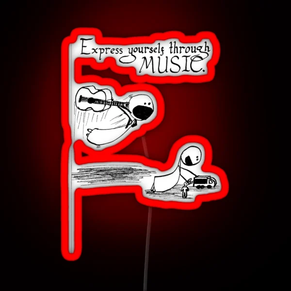 Express Yourself Through Music RGB Neon Sign