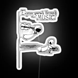 Express Yourself Through Music RGB Neon Sign
