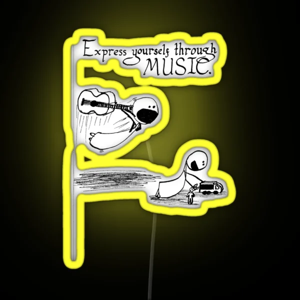 Express Yourself Through Music RGB Neon Sign