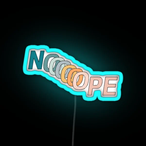 Extra Small Nope Led Colorful Dusty Palette RGB Neon Sign