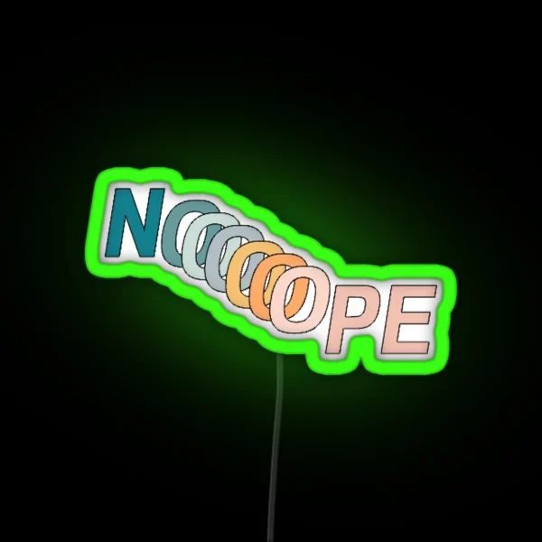 Extra Small Nope Led Colorful Dusty Palette RGB Neon Sign