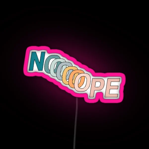 Extra Small Nope Led Colorful Dusty Palette RGB Neon Sign
