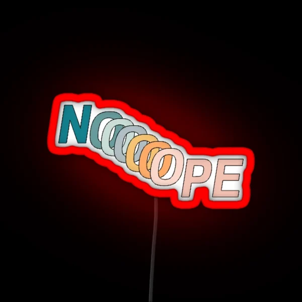 Extra Small Nope Led Colorful Dusty Palette RGB Neon Sign