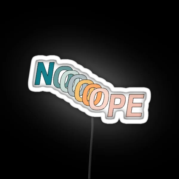 Extra Small Nope Led Colorful Dusty Palette RGB Neon Sign