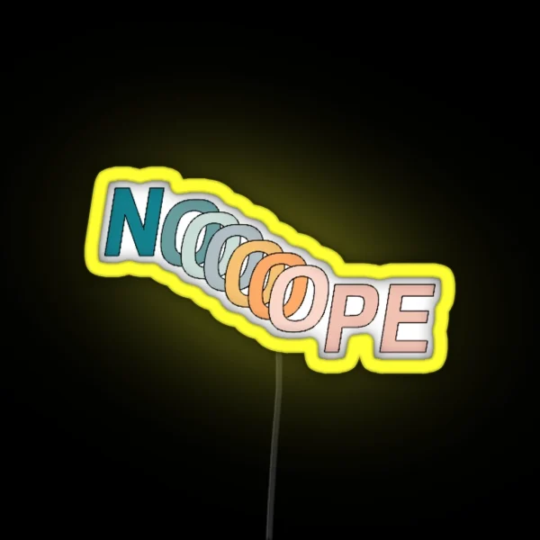 Extra Small Nope Led Colorful Dusty Palette RGB Neon Sign