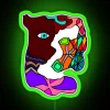 Vibrant Eye of Chaos RGB LED Neon Wall Art Decor