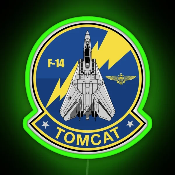 F 14 Tomcat RGB Neon Sign