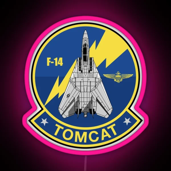 F 14 Tomcat RGB Neon Sign