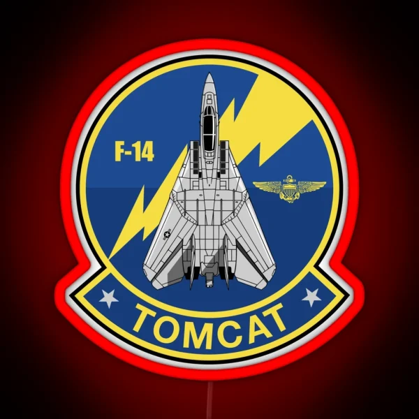 F 14 Tomcat RGB Neon Sign