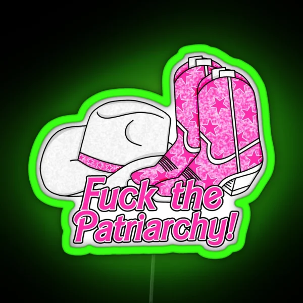 F The Patriarchy But Make It Barbie RGB Neon Sign