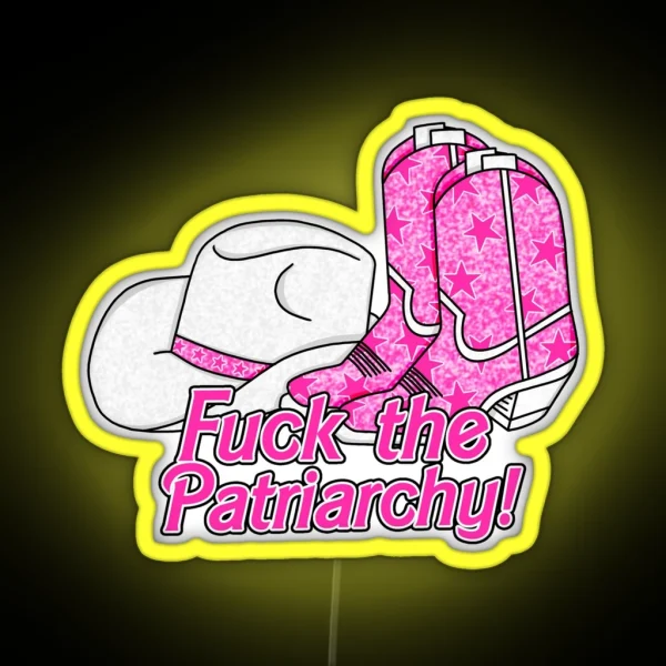 F The Patriarchy But Make It Barbie RGB Neon Sign