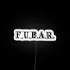 Glowing FUBAR LED Sign with Color-Changing RGB Neon Light Effects