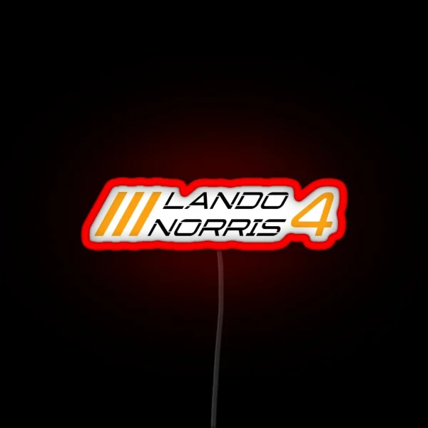 F1 Lando Norris 4 RGB Neon Sign