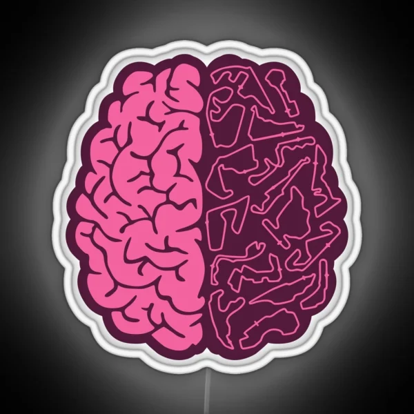 F1 Tracks On The Brain Design RGB Neon Sign