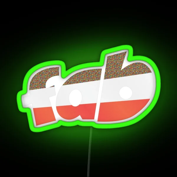 Fab Ice Lolly Word Art Graphic RGB Neon Sign