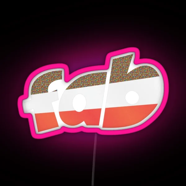 Fab Ice Lolly Word Art Graphic RGB Neon Sign